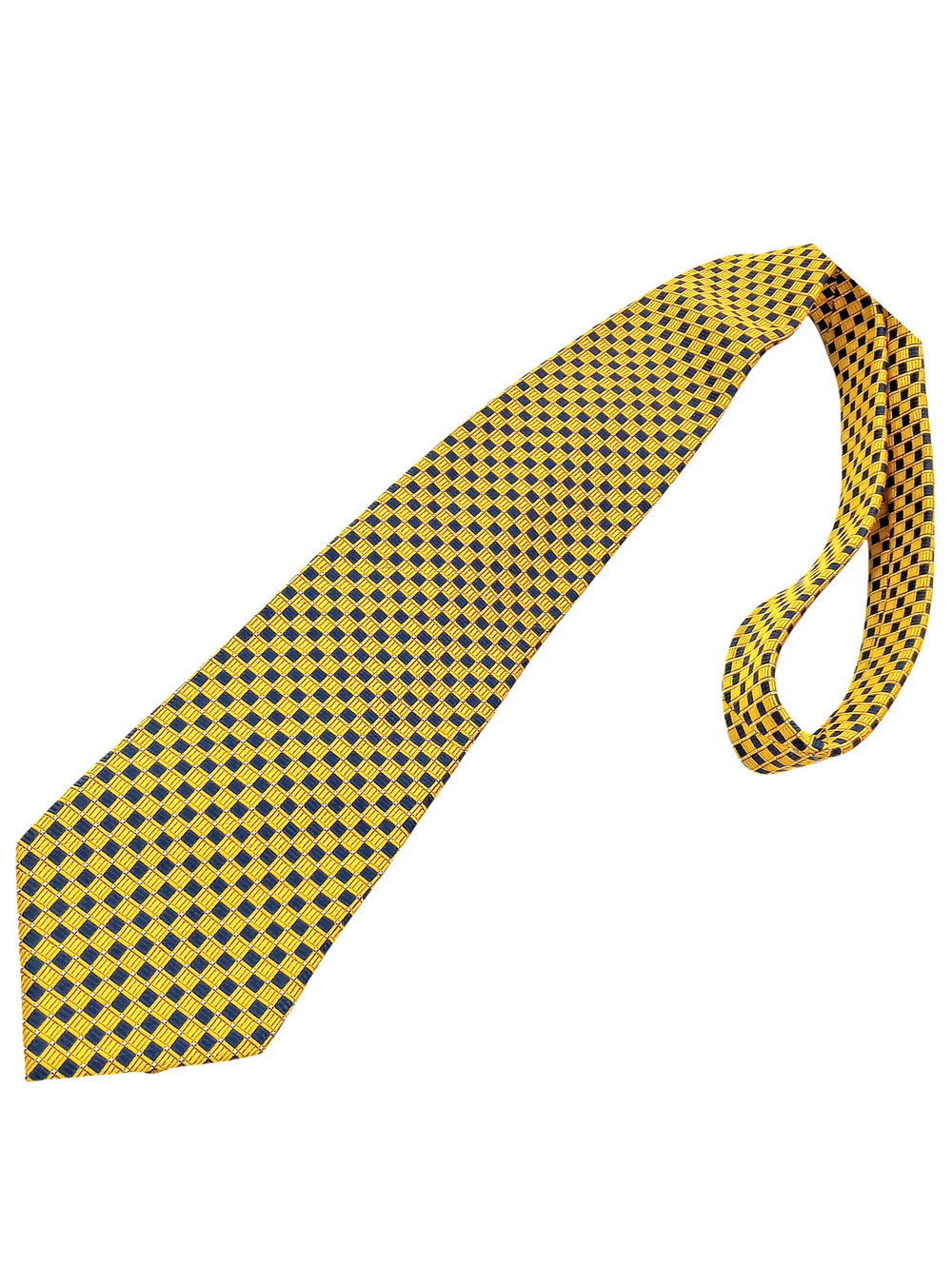 Brooks Basics Silk Tie Vintage Yellow Blue Classic Tie USA
